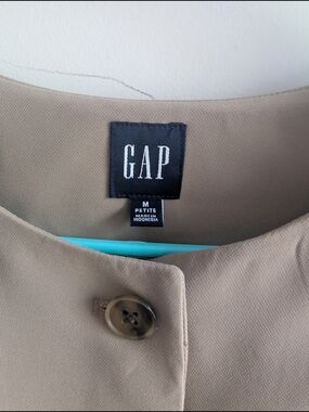GAP Petite Beige Jacket with Button Detail